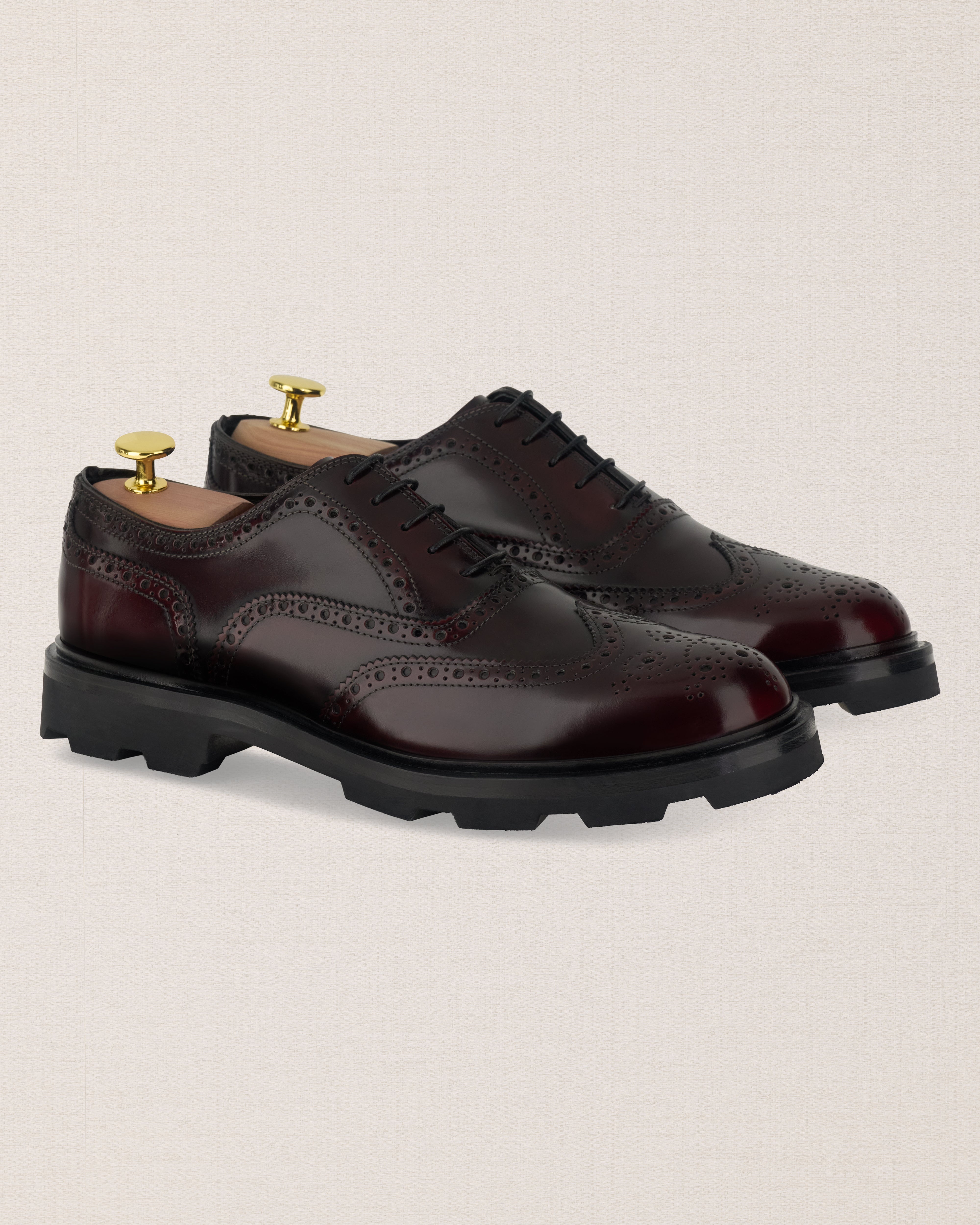 Men's brown Oxford shoe, with lug sole | Velasca